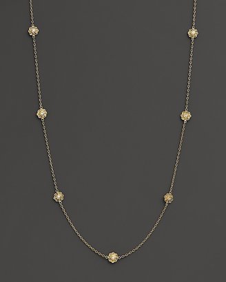 KC Designs Diamond Flower Seven Station Necklace in 14K Yellow Gold, 16"