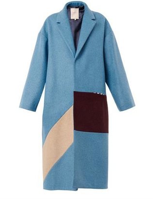 ROKSANDA Larkin tri-colour felted-wool coat