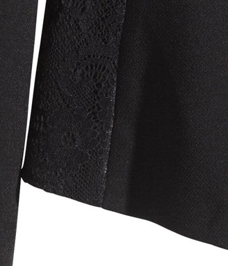 H&M Textured Jacket - Black - Ladies