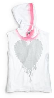 Flowers by Zoe Girl's Studded Dripping Heart Hoodie