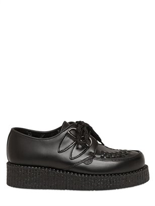 Underground 35mm Leather Creeper Lace-Up Shoes