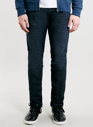 Topman Premium Eternal Washed Blue Stretch Slim Jeans