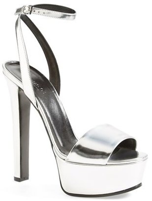Gucci 'Leila' Metallic Platform Sandal (Women)