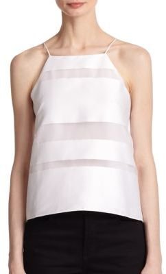 Milly Mesh-Paneled Trapeze Camisole