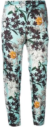 MSGM cropped floral trousers