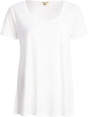 River Island White low scoop neck t-shirt