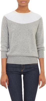 Barneys New York Colorblock Cashmere Sweater