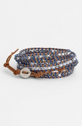 Chan Luu Beaded Leather Wrap Bracelet