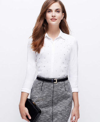 Ann Taylor Embellished Perfect Shirt