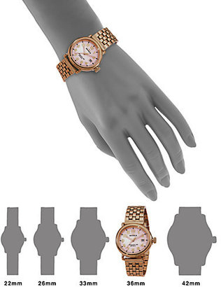 Rosegold Shinola Runwell Rose Goldtone PVD Stainless Steel Bracelet Watch