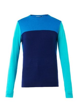 Richard Nicoll Colour-block wool-blend sweater