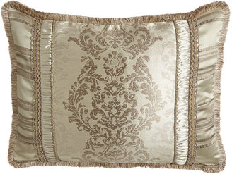 Horchow Beige Lattice Pillow, 13" x 18"