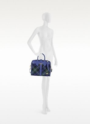 Vivienne Westwood Winter Tartan Cobalt Blue Bag