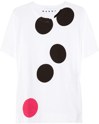 Marni Dot-print cotton-jersey T-shirt