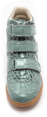 Maison Martin Margiela 7812 Maison Martin Margiela Croc Embossed Leather Sneakers