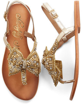 Naughty Monkey Twinkling Trimmings Sandal in Gold