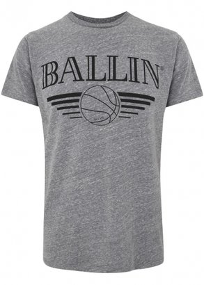 Ballin Brian Lichtenberg Ballin'; grey printed cotton T-shirt