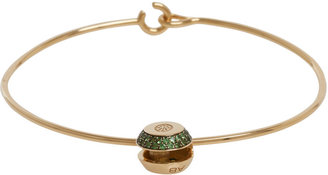Aurélie Bidermann Fine Tsavorite, Paraiba Tourmaline & Gold Bell Bracelet