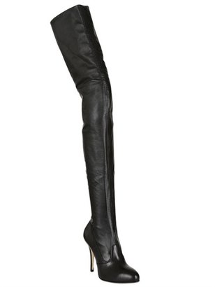 Strategia 100mm Stretch Faux Leather Boots