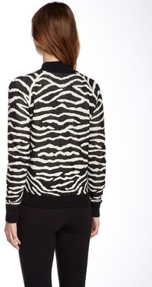Joan Vass Zebra Zip Front Jacket