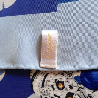 Cartier Blue Silk Scarf