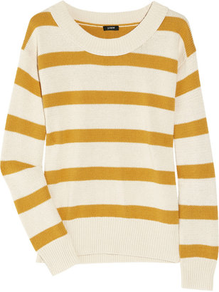 J.Crew Striped knitted cotton sweater