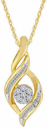 Fine Jewelry diamond blossom 1/5 CT. T.W. Diamond Cluster Pendant Necklace Family