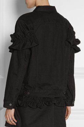J Brand + Simone Rocha oversized ruffled denim jacket