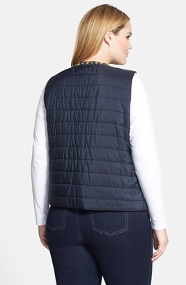 MICHAEL Michael Kors Stud Trim Quilted Vest (Plus Size)