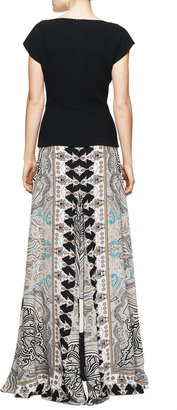 Etro Printed Double-Vent Maxi Skirt