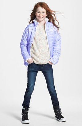 The North Face 'Mossbud Swirl' Reversible Water Repellent Jacket (Little Girls & Big Girls)