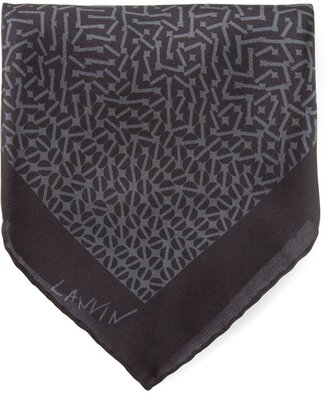 Lanvin printed pocket tie