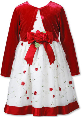 Sweet Heart Rose Girls Set, Little Girls 2-Piece Shrug and Embroidered Dress