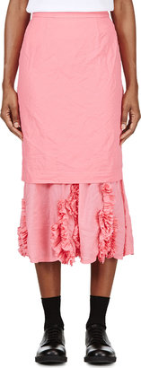 Comme des Garcons Pink Broad Ester Layered Skirt