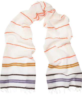 Lemlem Lulu striped cotton-blend scarf