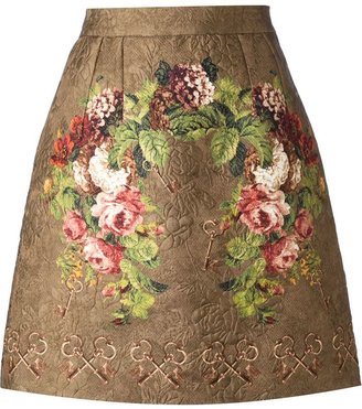 Dolce & Gabbana patterned floral print skirt