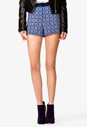 Forever 21 High-Waisted Scarf Print Shorts