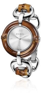 Gucci Bamboo Stainless Steel Watch/Silvertone Dial
