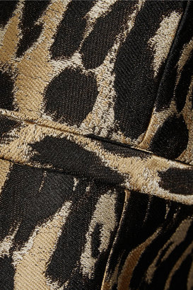 Balmain Leopard-jacquard midi skirt