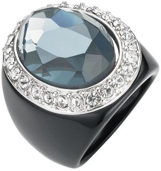 Fiorelli Dark Crystal and Clear Pave Ring