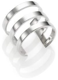 Jennifer Zeuner Jewelry Yvette Sterling Silver Three-Band Ring