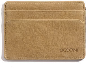 Leon Boconi 'Leon' Leather Credit Card Case