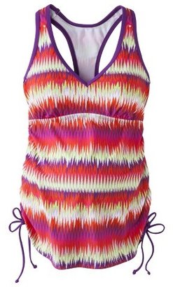 Manhattan Beachwear Inc Women's Maternity Cinched Racerback Tankini Swim Top - Amethyst/Multicolor