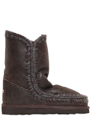 Mou 20mm Eskimo Crackled Shearling Boots