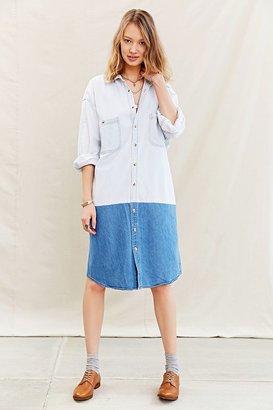 Urban Outfitters Urban Renewal Remade Two-Tone Denim Dress