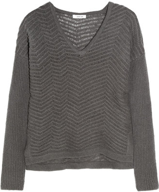 Helmut Lang Open-knit wool and cashmere-blend sweater