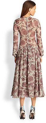 Burberry Printed Silk Dress