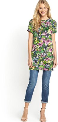 South Short Sleeve Tunic - Floral Print