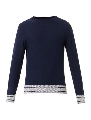 MAISON MARGIELA Contrast-knit wool sweater