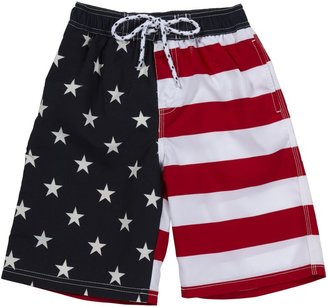E-Land Kids Flag Shorts (Toddler/Kids) - EK Navy-4
